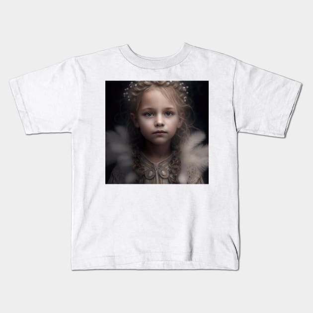 Young Girl in An Elaborate Garment Kids T-Shirt by daniel4510